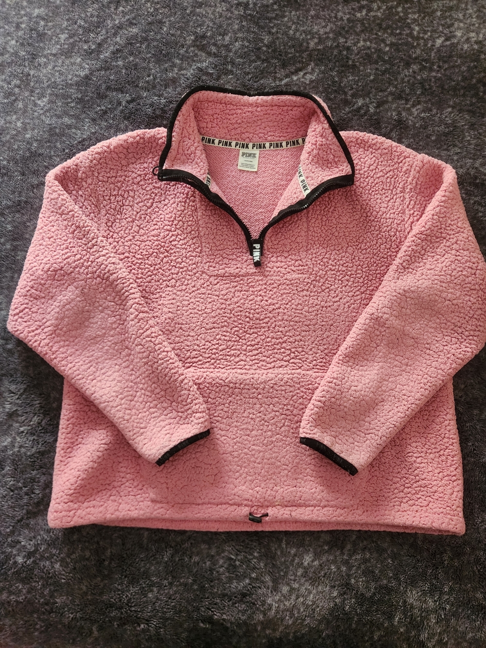 PINK Victoria's Secret Pink Sherpa Half-Zip Pullover